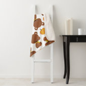 Couverture Sherpa Motif D'Ours, Ours Mignons, Automne, Citrouille (En situation)