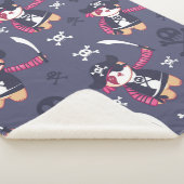Couverture Sherpa Motif d'ours panda pirate mignon (3/4)