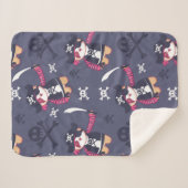 Couverture Sherpa Motif d'ours panda pirate mignon (Devant (Horizontal))