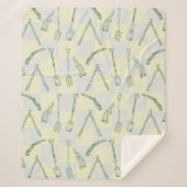 Couverture Sherpa Motif d'outils de jardinage (Devant)