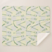 Couverture Sherpa Motif d'outils de jardinage (Devant (Horizontal))