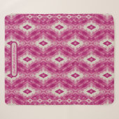 Couverture Sherpa Motif du Caire blanc et rose (Devant (Horizontal))