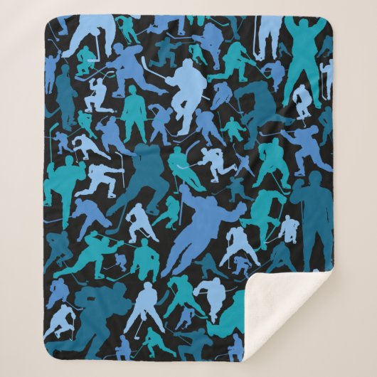 Couverture Sherpa Motif du joueur de hockey (Devant)