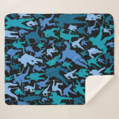 Couverture Sherpa Motif du joueur de hockey (Devant (Horizontal))