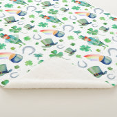 Couverture Sherpa Motif du jour de St Patrick d'aquarelle (3/4)
