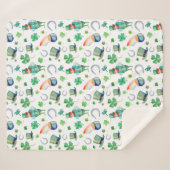 Couverture Sherpa Motif du jour de St Patrick d'aquarelle (Devant (Horizontal))