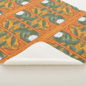 Couverture Sherpa Motif du panneau botanique du coucher de soleil -  (3/4)