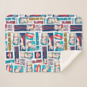 Couverture Sherpa Motif du panneau de dessin Krypto (Devant (Horizontal))