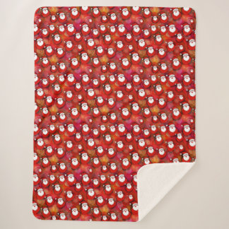 Couverture Sherpa Motif du Père Noël