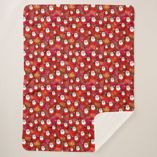 Couverture Sherpa Motif du Père Noël (Devant)