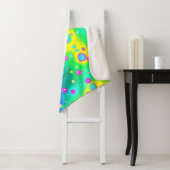 Couverture Sherpa Motif dynamique Neon Blaze (En situation)
