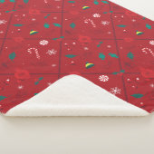 Couverture Sherpa Motif Elf Candy Checker (3/4)