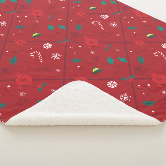 Couverture Sherpa Motif Elf Candy Checker (3/4)
