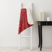 Couverture Sherpa Motif Elf Candy Checker (En situation)