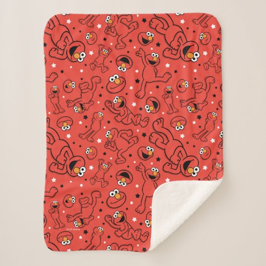Couverture Sherpa Motif Elmo Dancing Rouge (Devant)