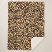 Couverture Sherpa Motif Empreinte de léopard Stylista (Devant)