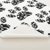 Couverture Sherpa Motif Empreinte de patte de chien de tatouage trib (3/4)