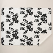 Couverture Sherpa Motif Empreinte de patte de chien de tatouage trib (Devant (Horizontal))