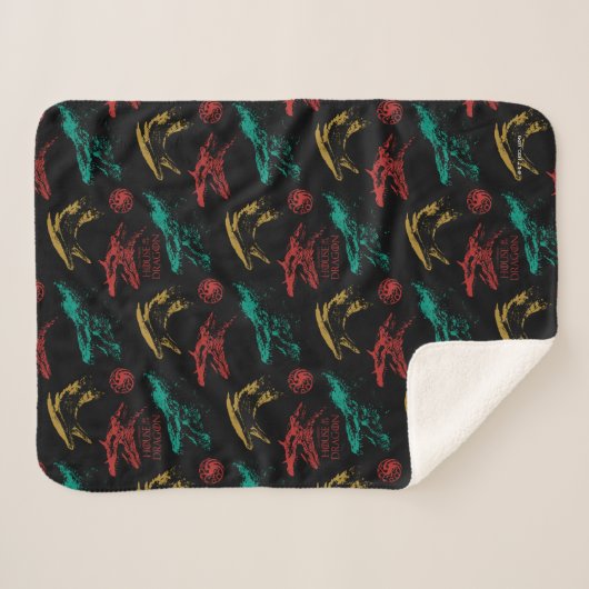 Couverture Sherpa Motif en chef Dragon (Devant (Horizontal))
