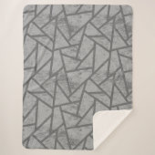 Couverture Sherpa Motif en mosaïque gris (Devant)