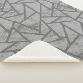 Couverture Sherpa Motif en mosaïque gris (3/4)