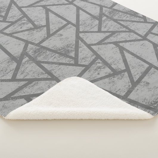 Couverture Sherpa Motif en mosaïque gris (3/4)