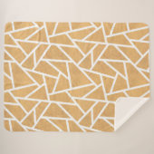 Couverture Sherpa Motif en mosaïque jaune et blanc (Devant (Horizontal))