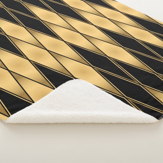 Couverture Sherpa Motif en or et en noir (3/4)