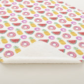 Couverture Sherpa Motif en pastel de flotteur de piscine d'aquarelle (3/4)