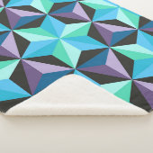 Couverture Sherpa Motif en patchwork sans couture avec étoiles. âge (3/4)