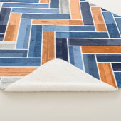 Couverture Sherpa Motif en squelette dans Navy Blue and Orange (3/4)