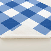 Couverture Sherpa Motif en vichy bleu (3/4)