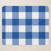 Couverture Sherpa Motif en vichy bleu (Devant (Horizontal))