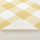 Couverture Sherpa Motif En vichy ocre jaune (3/4)
