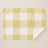 Couverture Sherpa Motif En vichy ocre jaune (Devant (Horizontal))