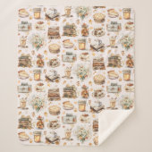 Couverture Sherpa Motif esthétique essentiel préféré de l'automne (Devant)