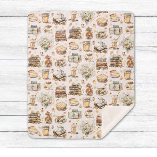 Couverture Sherpa Motif esthétique essentiel préféré de l'automne