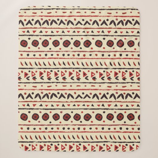 Couverture Sherpa Motif ethnique Abstrait sans faille (Devant)