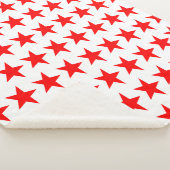 Couverture Sherpa Motif Étoiles Rouges (3/4)
