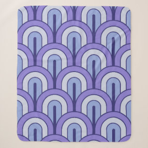Couverture Sherpa Motif éventail géométrique dégradé rétro