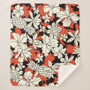 Couverture Sherpa Motif exotique sans fil tropique
