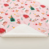 Couverture Sherpa Motif Festif des Mains de Vacances (3/4)