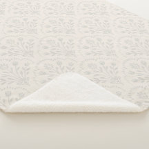 Motif festonné floral gris pâle