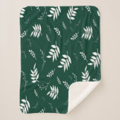 Couverture Sherpa motif feuille (Devant)