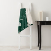 Couverture Sherpa motif feuille (En situation)