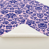 Couverture Sherpa motif feuille.13.bw Lpink BG Fleece Blanket (3/4)
