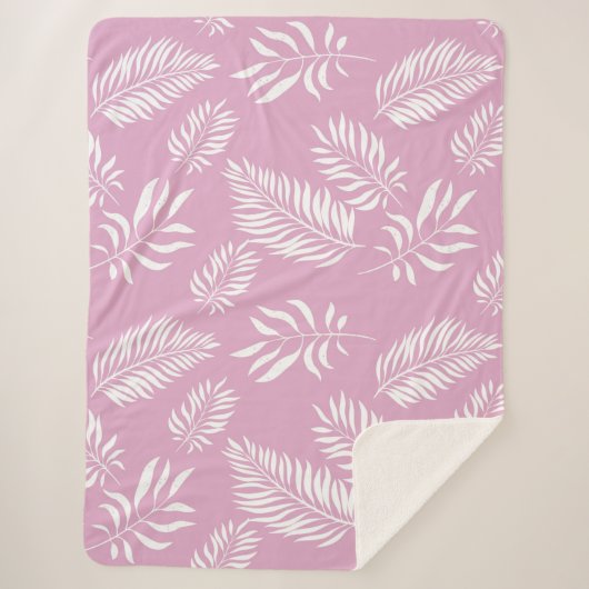 Couverture Sherpa Motif feuille 15 (Devant)