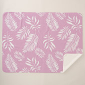 Couverture Sherpa Motif feuille 15 (Devant (Horizontal))