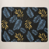Couverture Sherpa Motif feuille 17 (Devant (Horizontal))