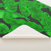 Couverture Sherpa Motif feuille de banane (3/4)